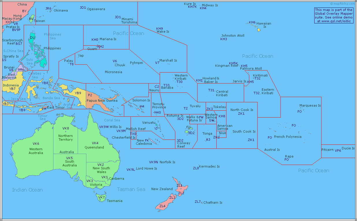 oceanie australie carte