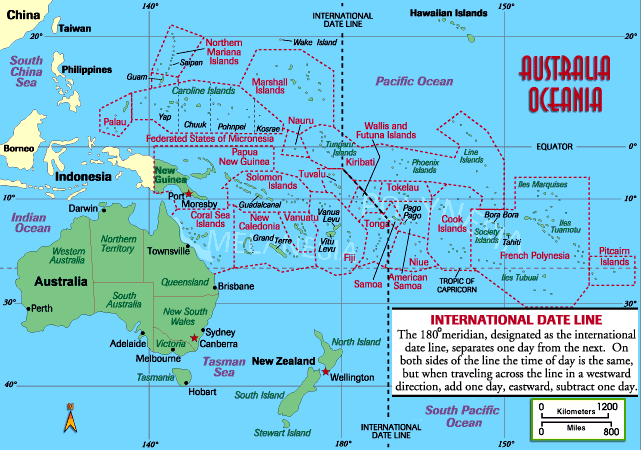 oceanie carte australie