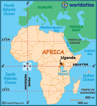 Ouganda afrique carte