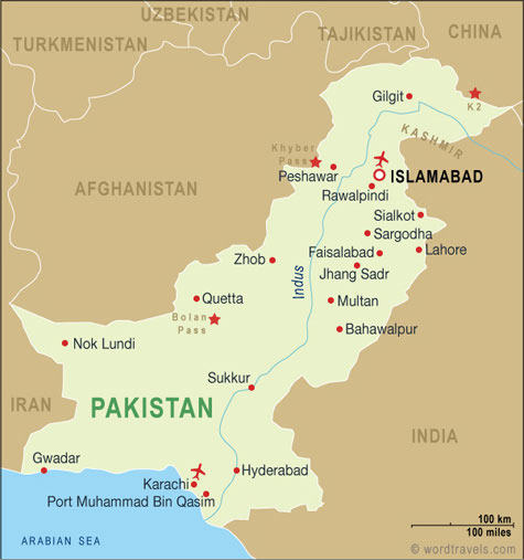 pakistan carte politique