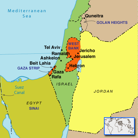 Israel Palestine carte