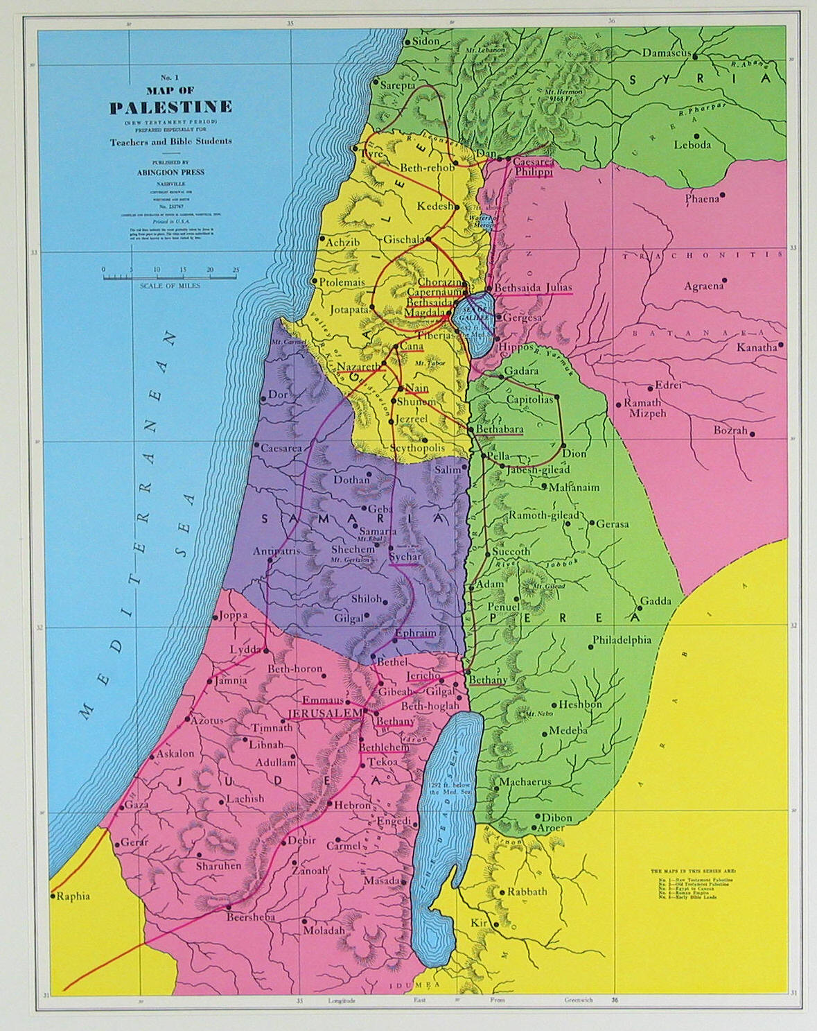 palestine nouveau testament carte