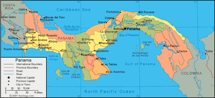 Politique Panama Carte