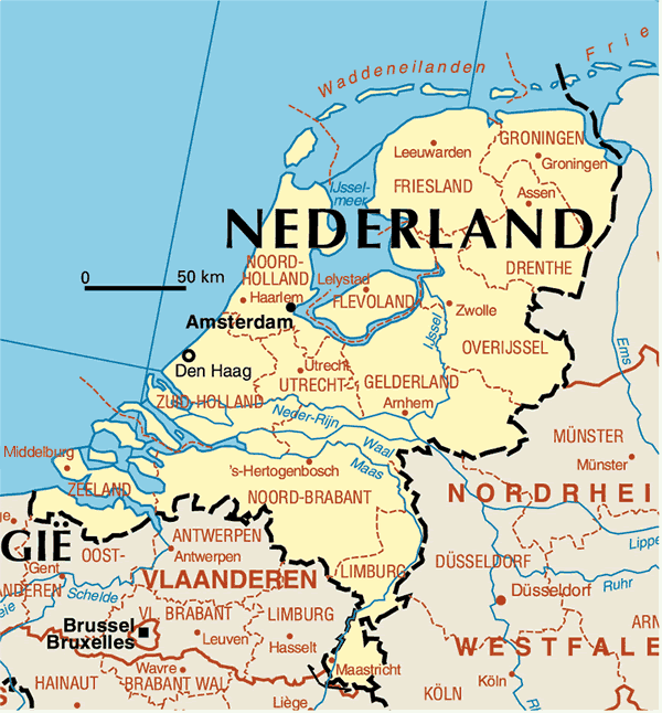 Pays Bas carte