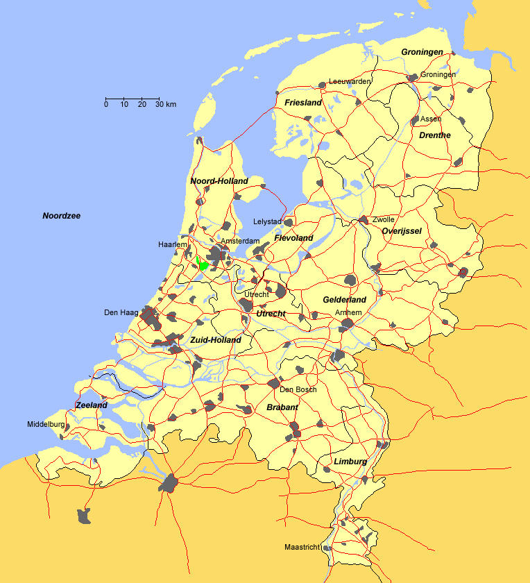 Pays Bas population carte