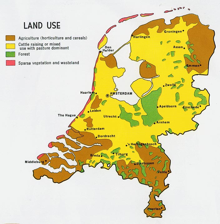 Pays Bas land carte