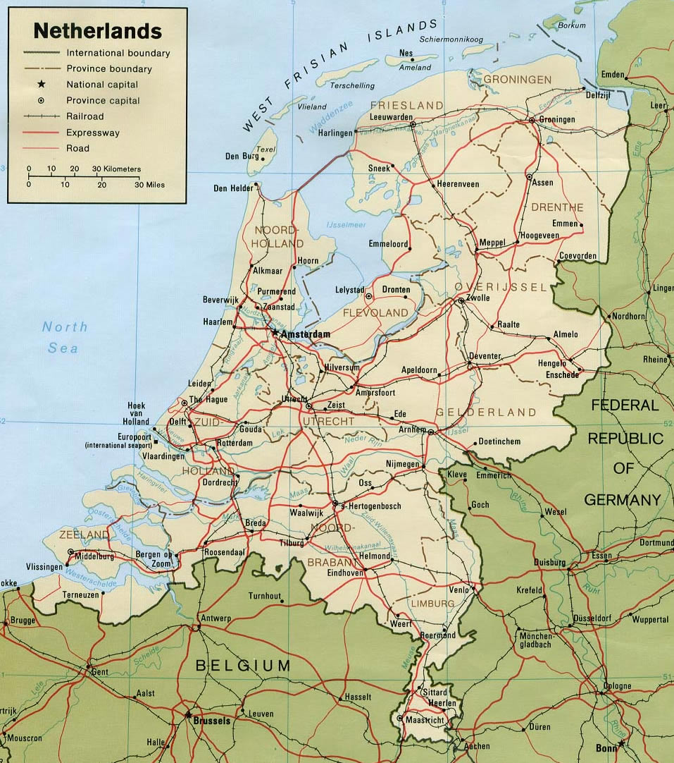 Pays Bas politique carte
