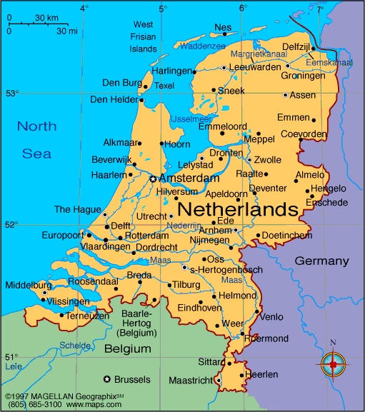 carte Pays Bas
