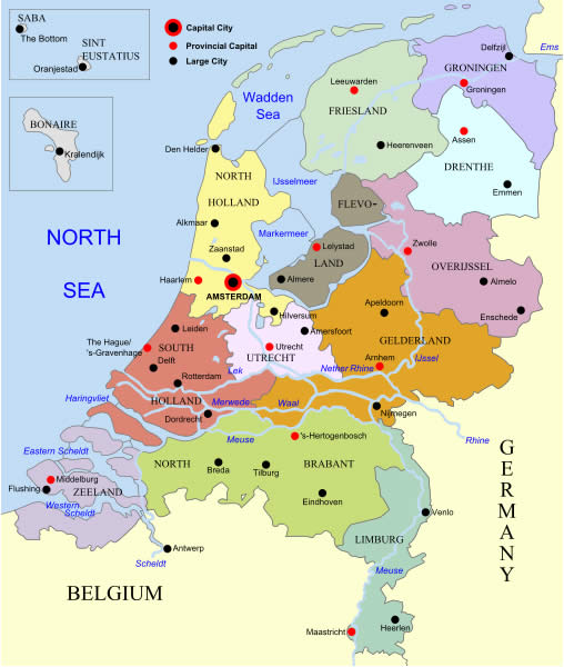 carte du Pays Bas