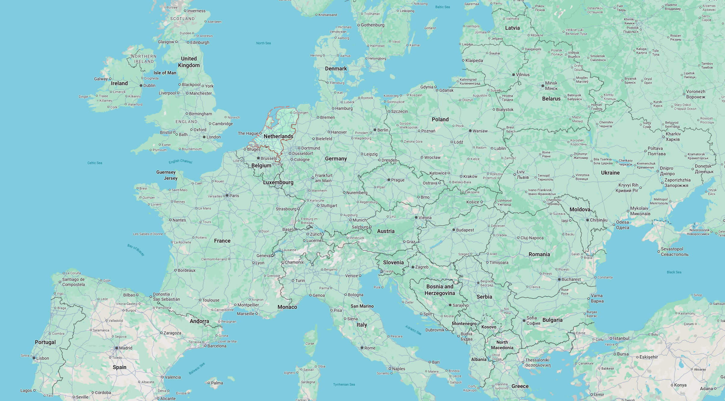 Où se trouve les Pays-Bas