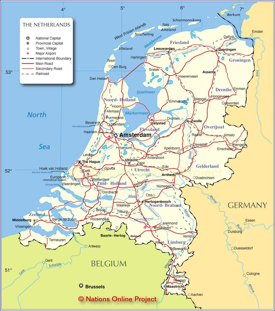 politique Pays Bas carte