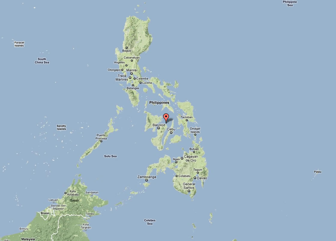 Topographique carte du philippines