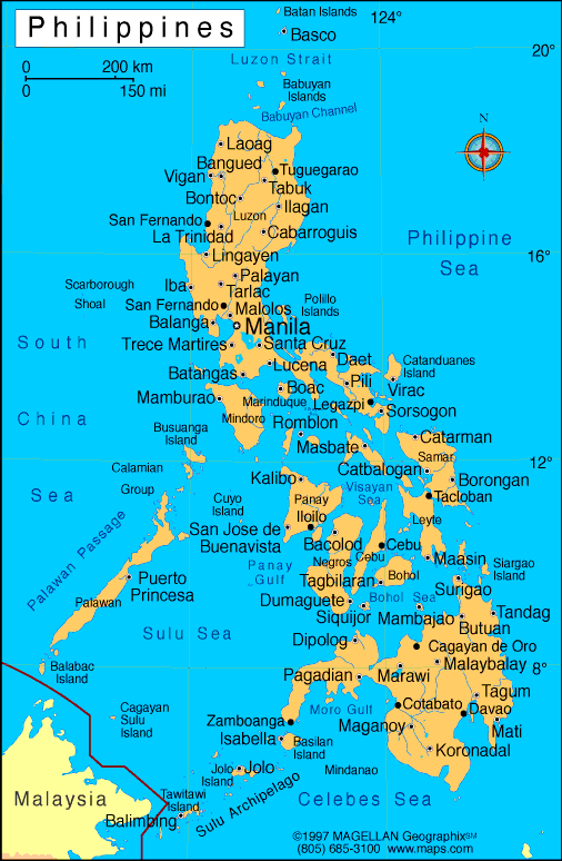 philippines villes carte