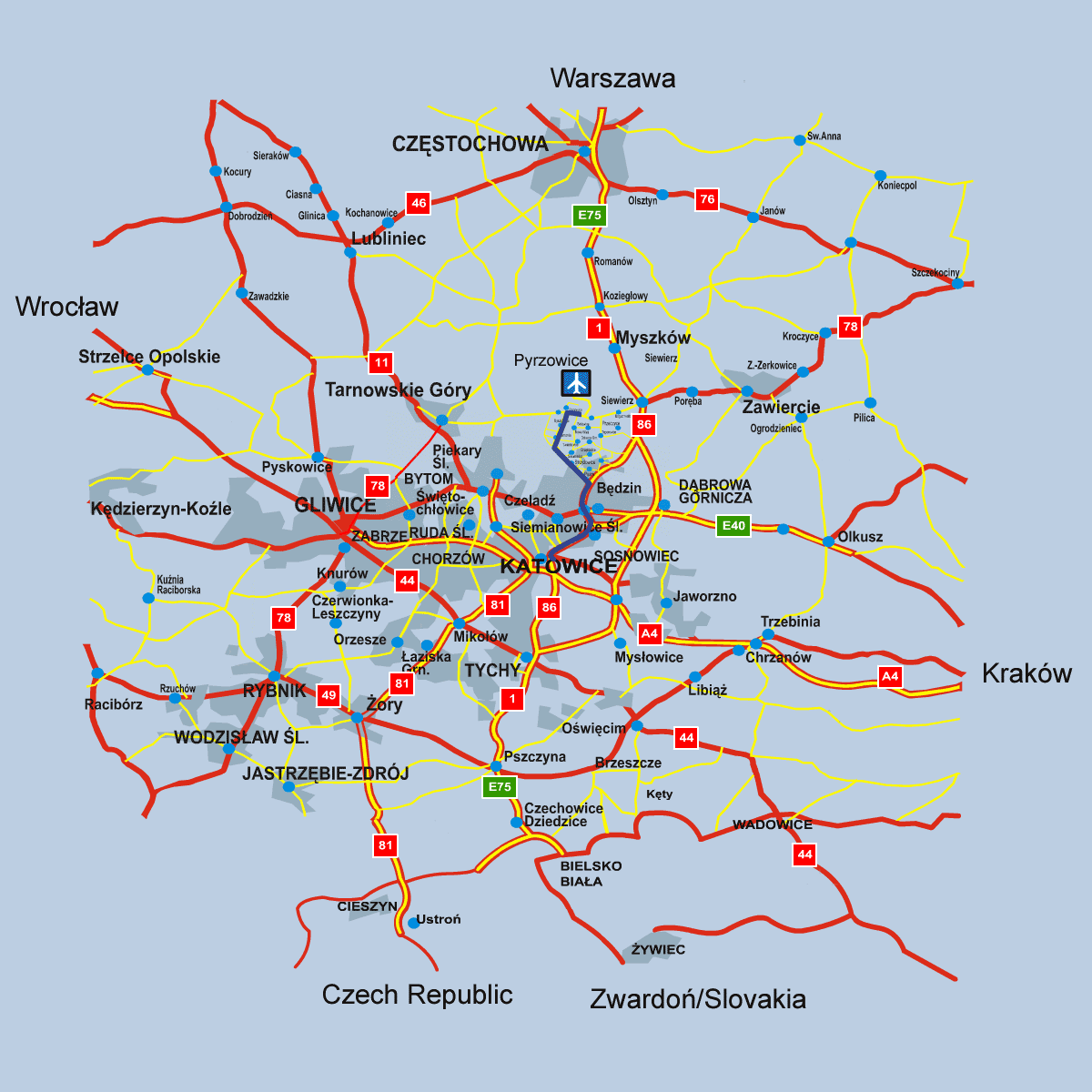 katowice transportation plan