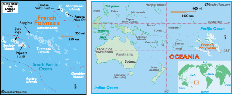 carte du Polynesie Francaise