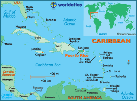 porto Rico carte caraibes