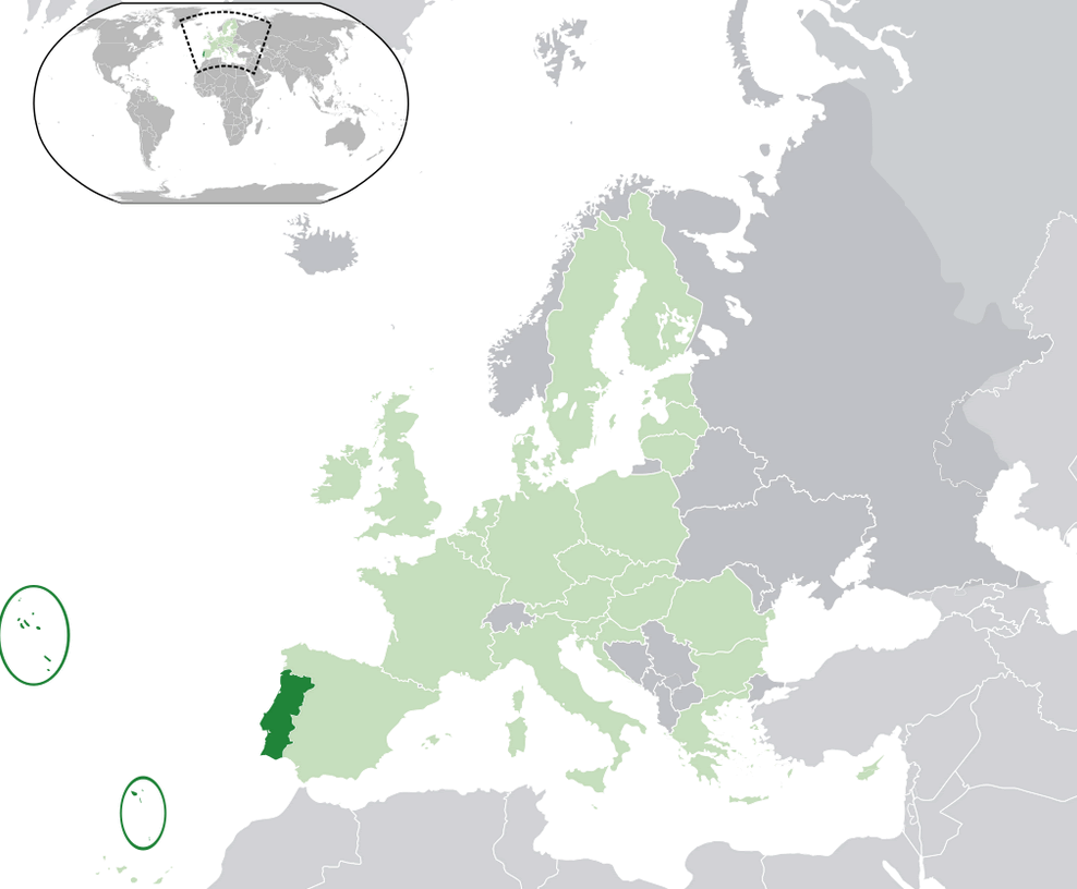 Portugal Européen Union Carte