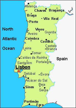 portugal villes carte