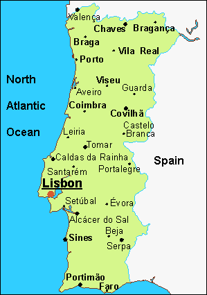 Portugal Villes Carte