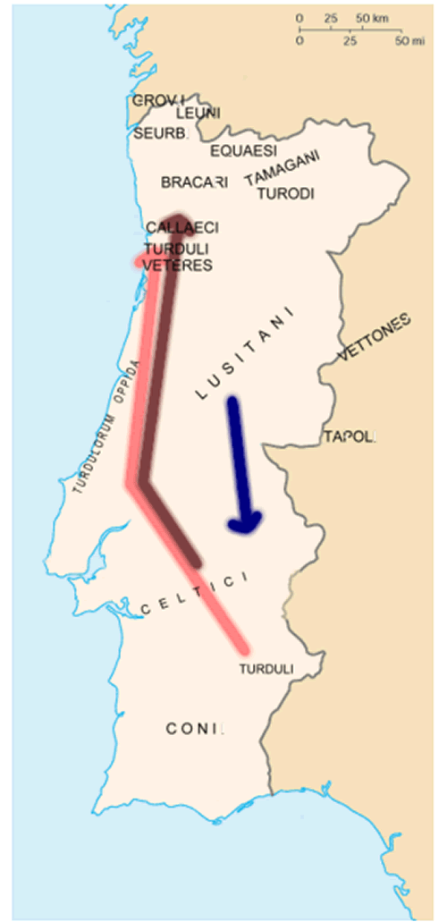 Pre Roman Tribes Carte Portugal