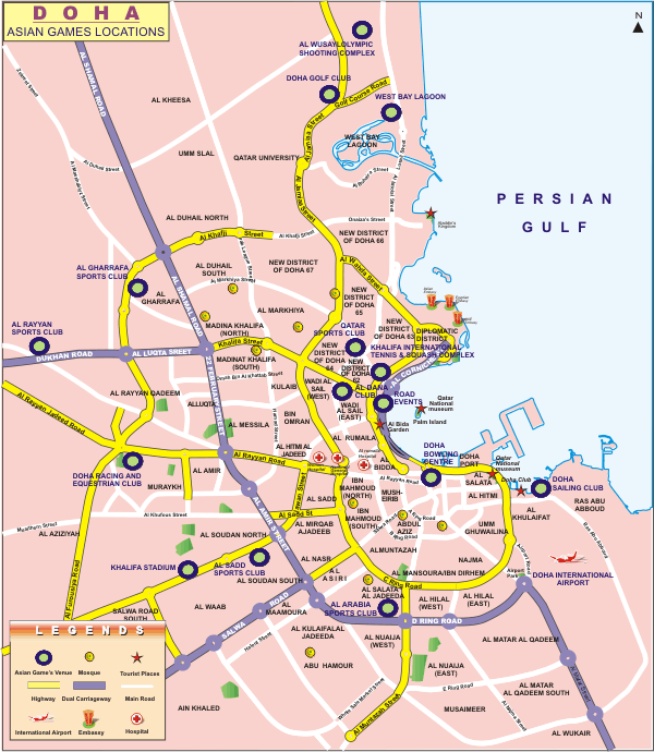 doha asian games locations plan