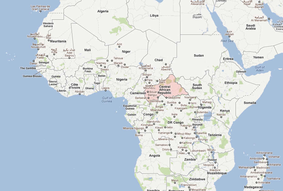 Republique Centrafricaine Carte