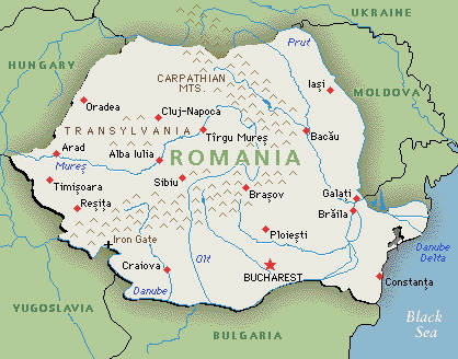 Roumanie carte