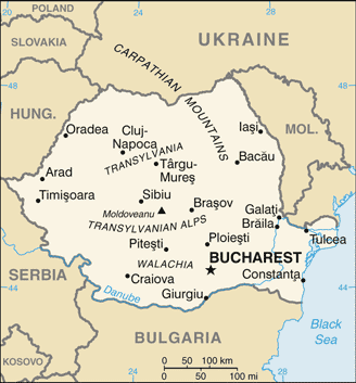 Roumanie carte bucharest