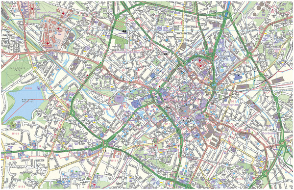 city plan de Birmingham