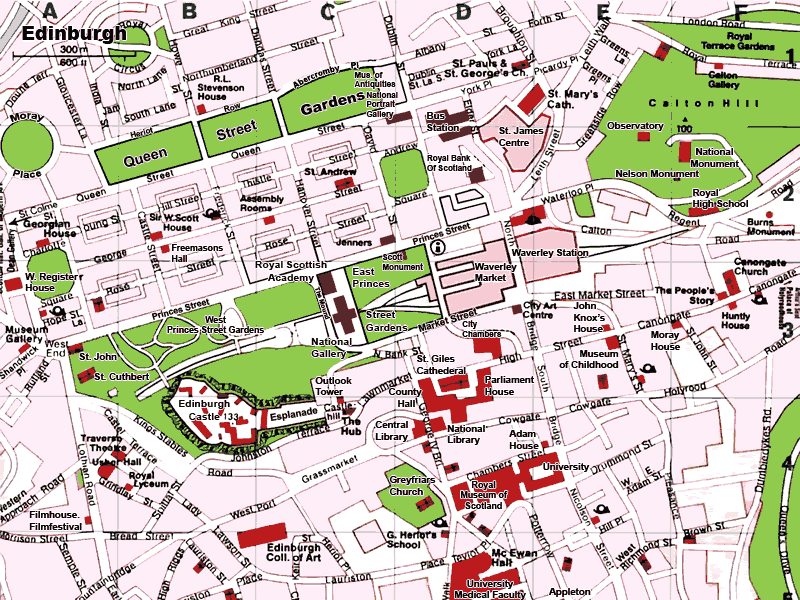 Edinburgh ville Centre plan