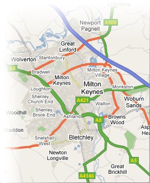 plan de Milton Keynes