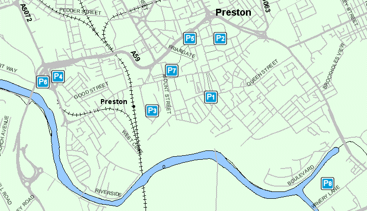 Preston itineraire plan