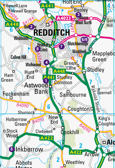 redditch itineraire plan