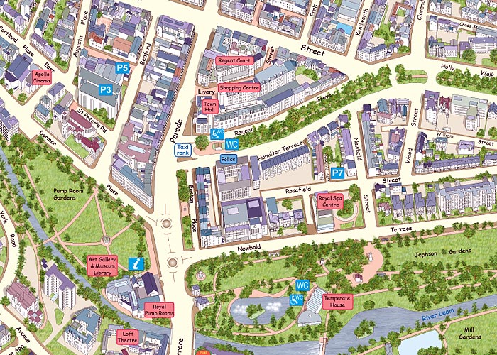 plan de Royal Leamington Spa