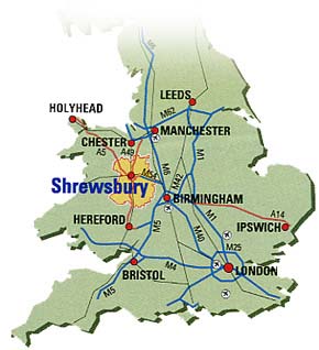 Shrewsbury plan angleterre