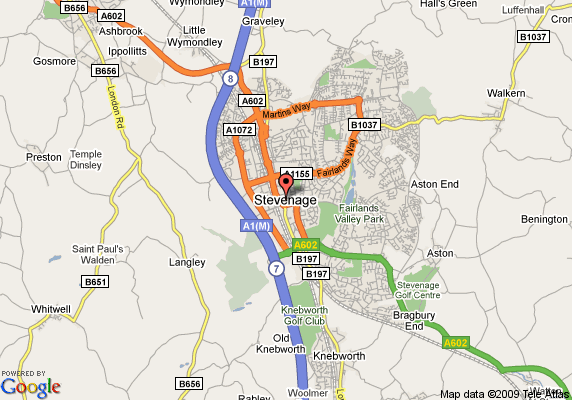 plan de Stevenage