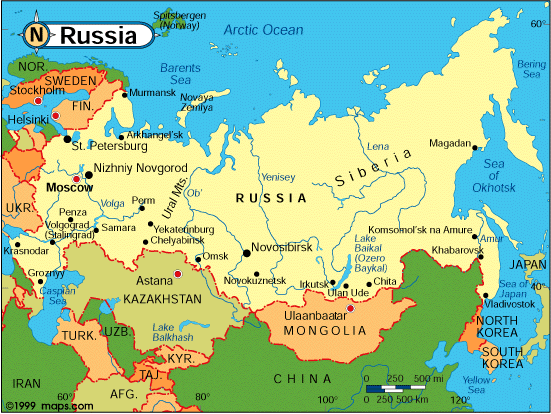 cartes du russie