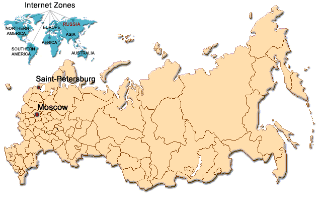 russie carte internet zone