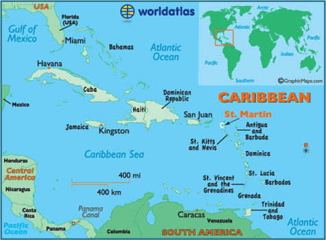 Saint Martin carte