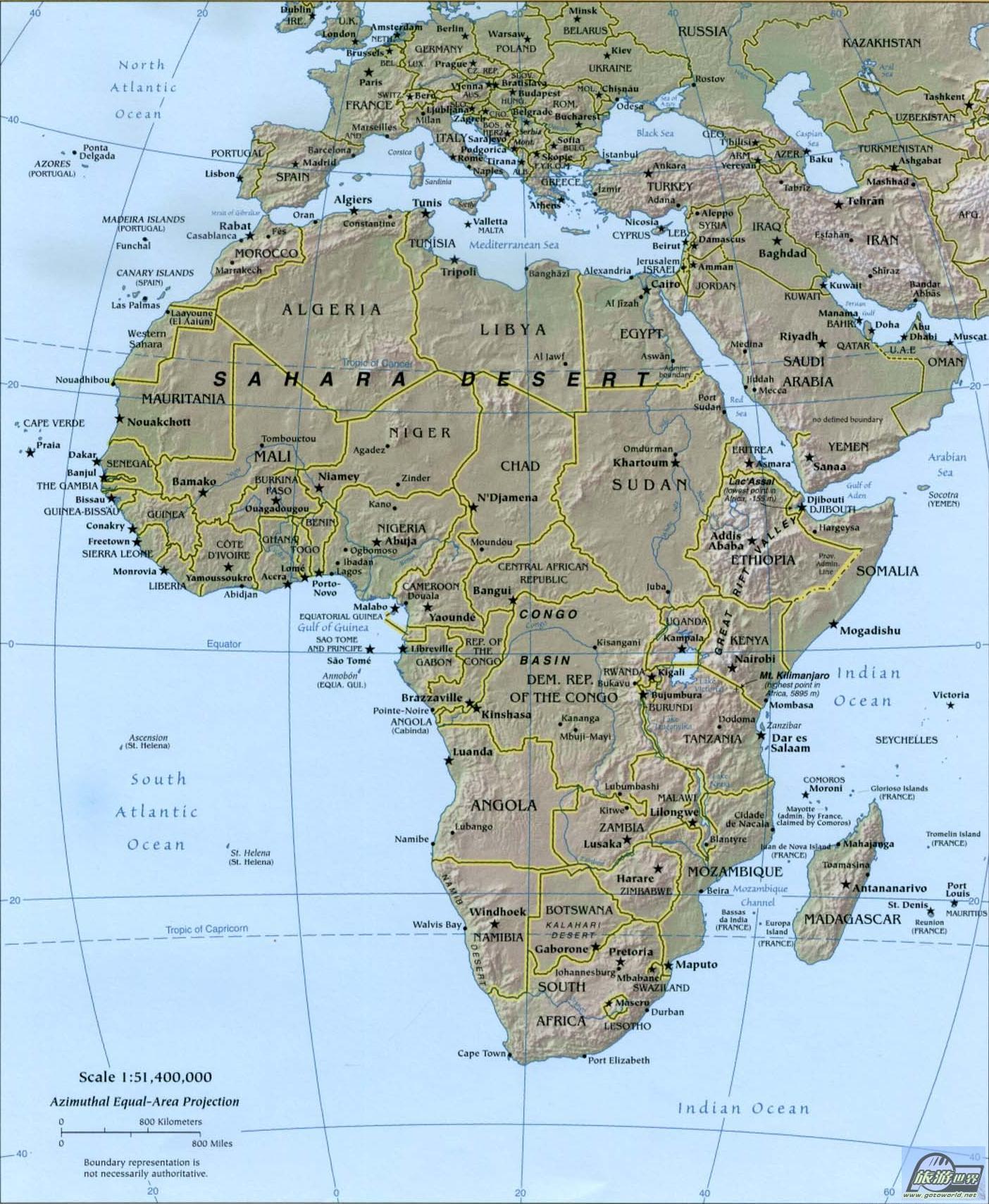 afrique carte st helena