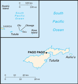 Samoa americaines carte