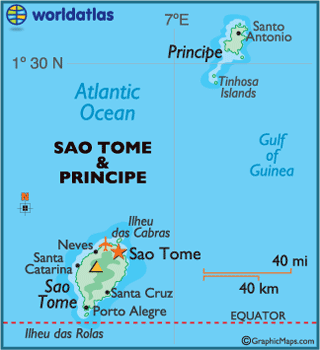 carte du Sao Tome et Principe