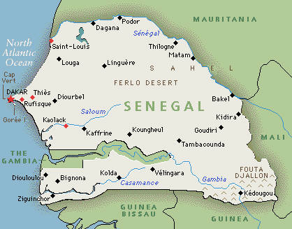 Senegal Plan Et Image Satellite