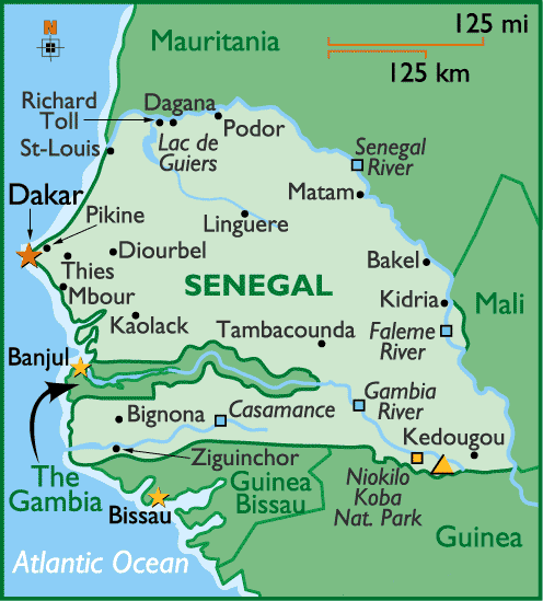 Senegal Carte Senegal Carte