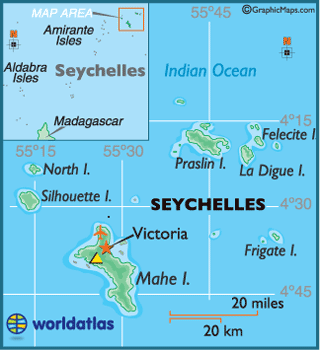 Carte de Seychelles
