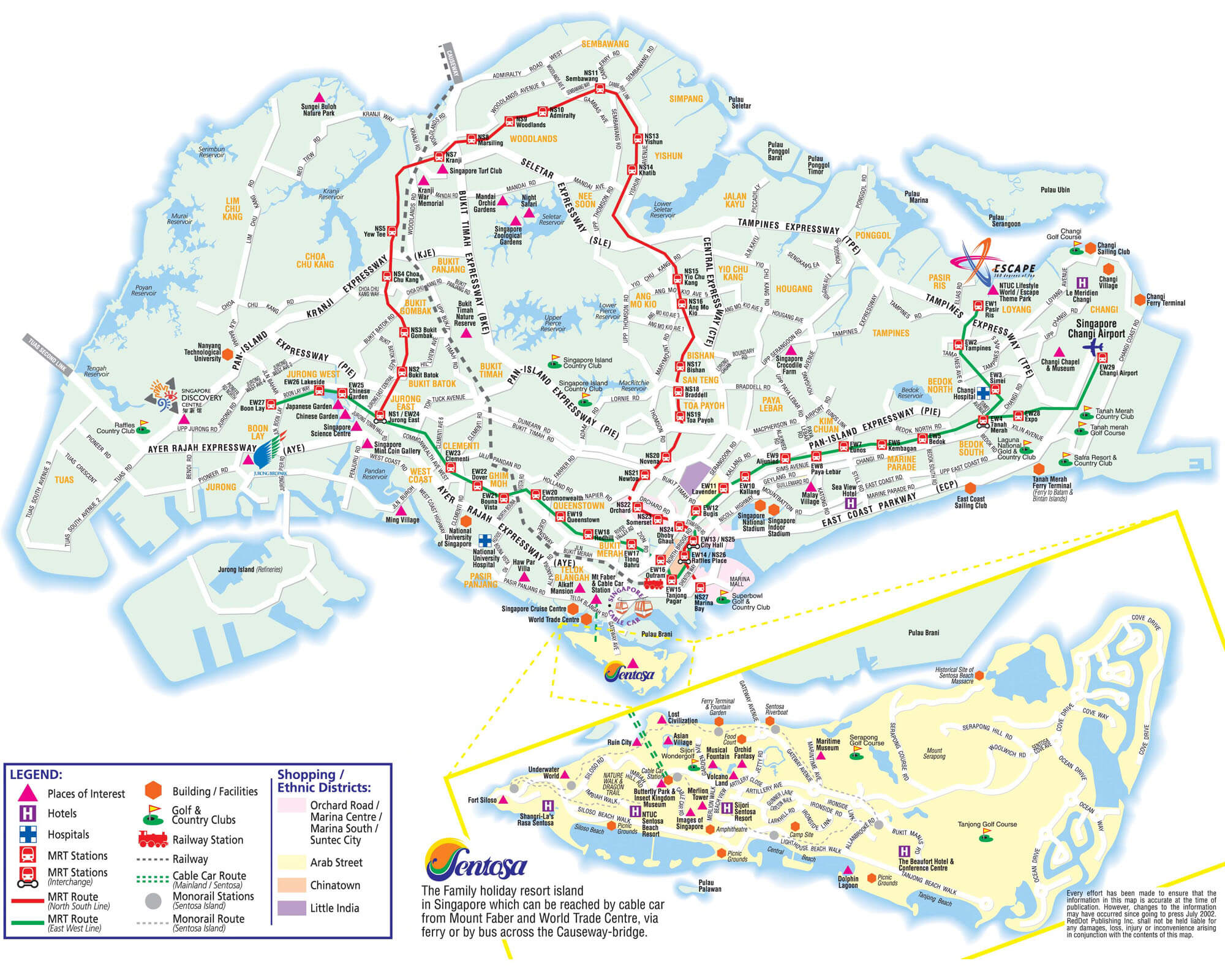 singapour touristique carte