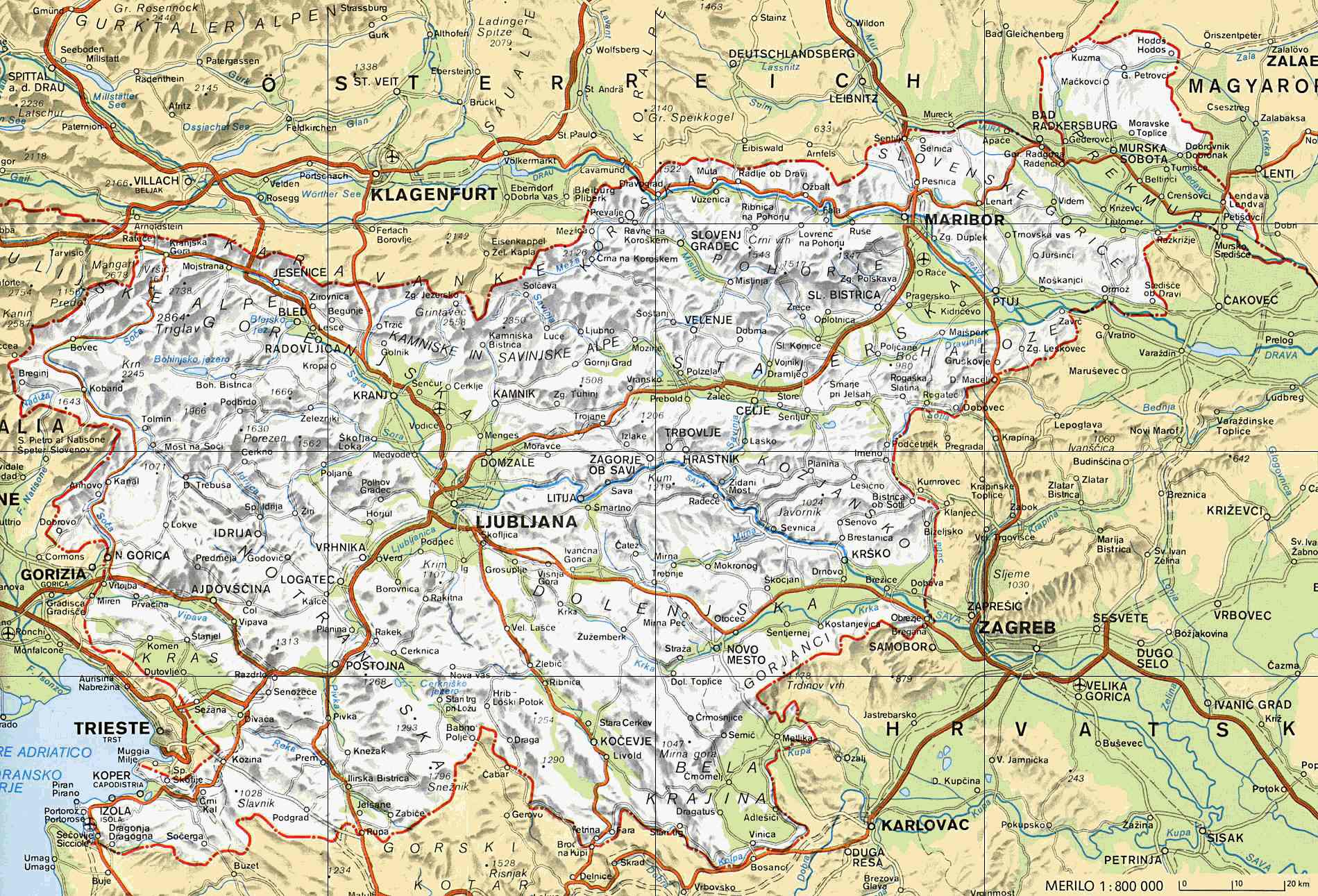 Slovenie Carte