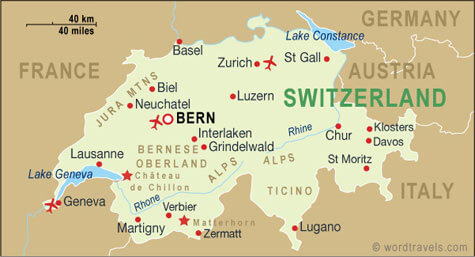 Suisse Aeroport Carte