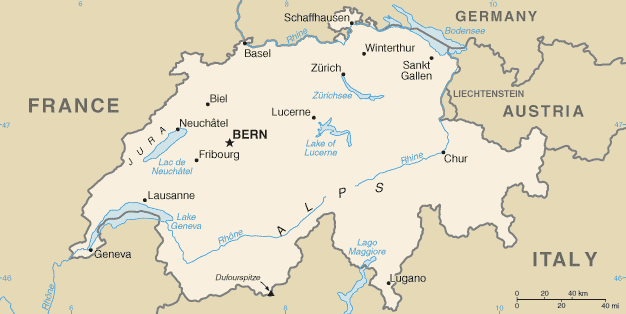 suisse villes carte