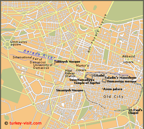 damascus ville plan